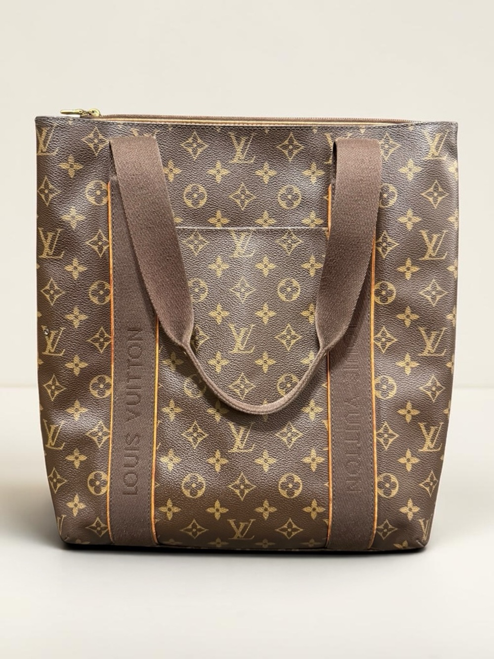 Louis Vuitton Monogram Cabas Beaubourg Tote in Brown and Gold